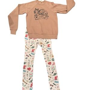 Boutique Girls Taylor Swift Sweatshirt and Leggings Size 8